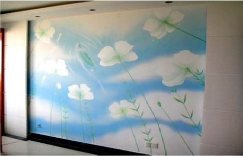 大荔县画墙绘怎么画好白云的蓬松感？