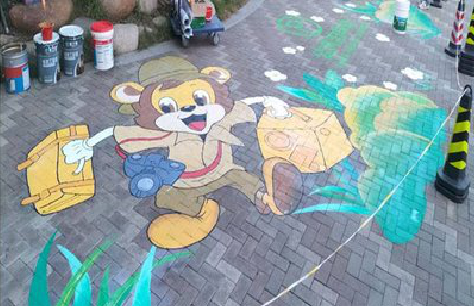 大荔县夏季画地面彩绘会遇到的问题