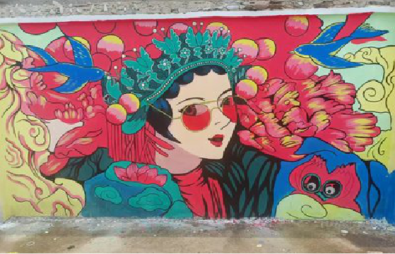 大荔县墙体彩绘-网红墙