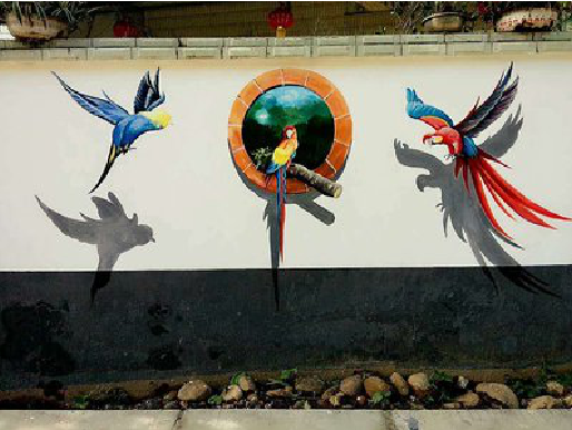 大荔县视觉错位-3D墙绘设计