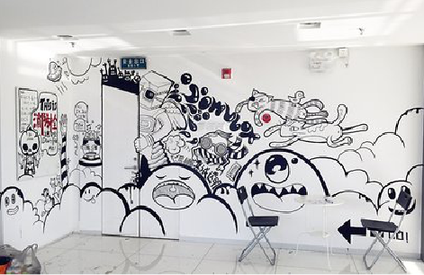 大荔县手绘墙并非传统涂鸦。